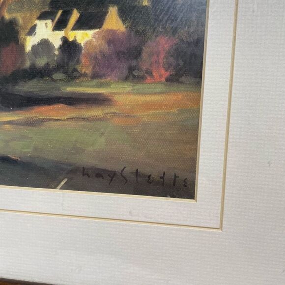 Max Hayslette Avignon Morning Scarce Romantic Signed Art Print 18.5" x 15.5" - Picture 4 of 11